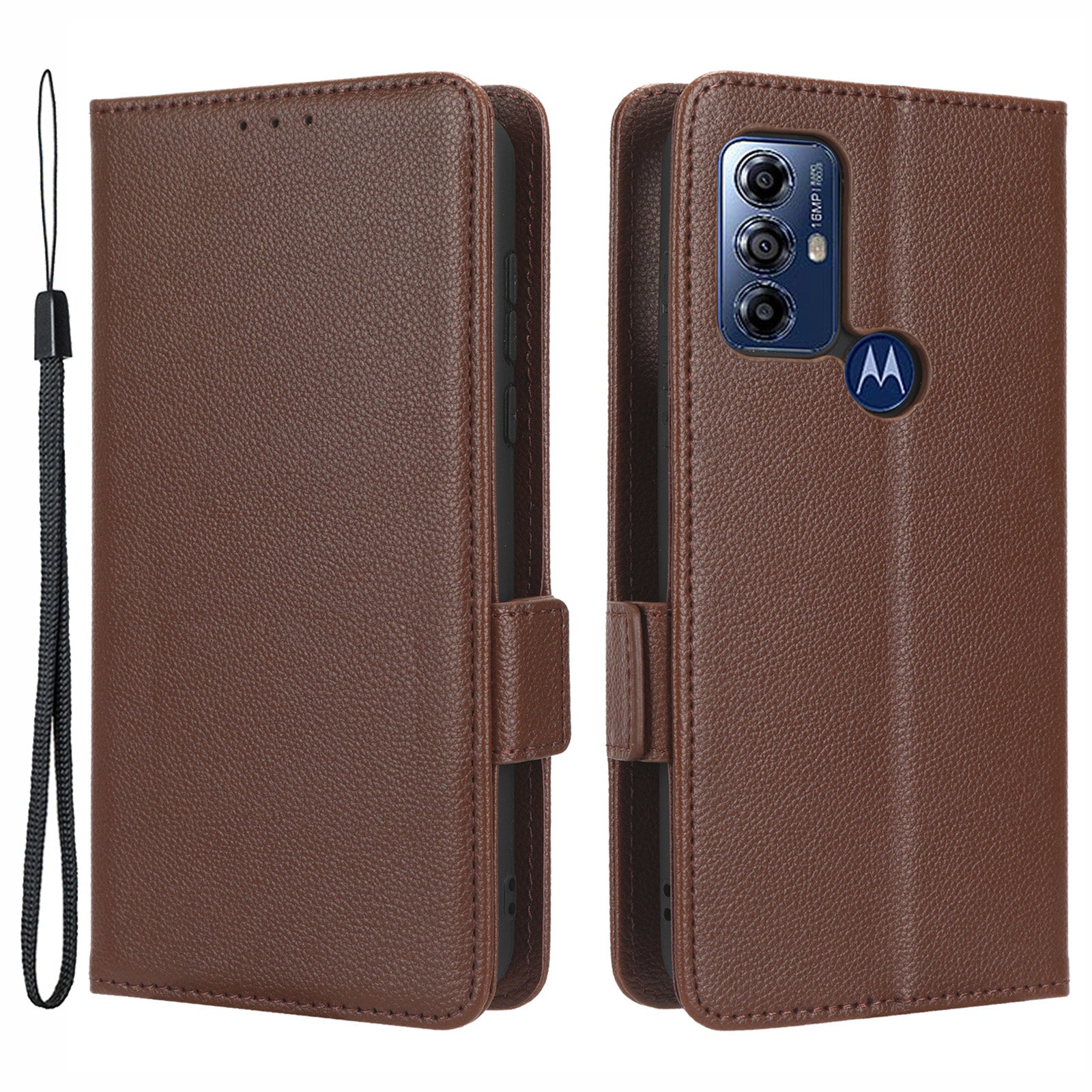 For Motorola Moto G Play (2023) 4G Dual Magnetic Clasp PU Leather Anti-fall Phone Case Litchi Texture Protective Phone Wallet Stand Cover For Motorola Moto G Play (2023) 4G Dual Magnetic Clasp PU Leather Anti-fall Phone Case Litchi Texture Protective Phone Wallet Stand Cover